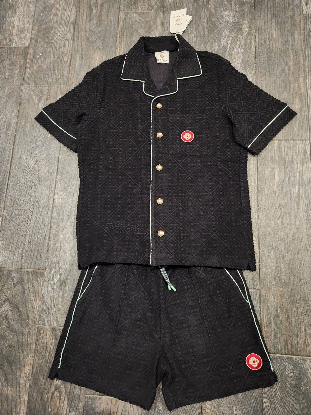 Casablanca Toweling Monogram Shirt & Shorts Set